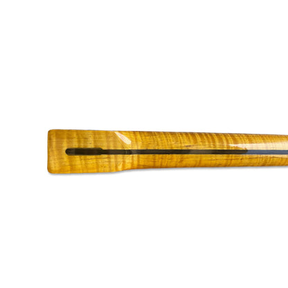 Yinfente Maple Guitar Neck 21 Fret 25.5 inch for Tele style electric guitar Clear Painting Flame Maple Dots inlay