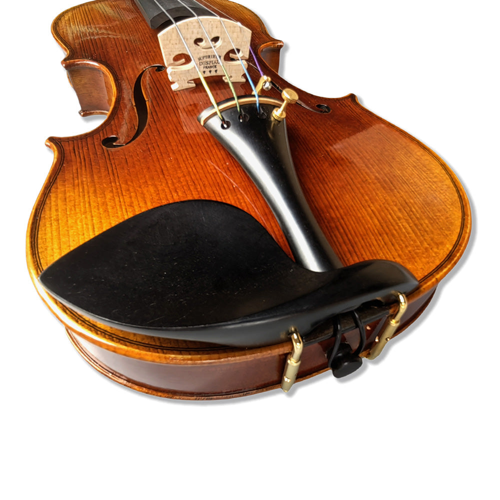 4/4 Full Size Acoustic Violin a Piece of Flame Maple Solid Wood Spruce Top Ebony Fittings 4 String with Case,Bow Handcrafted for Beginner