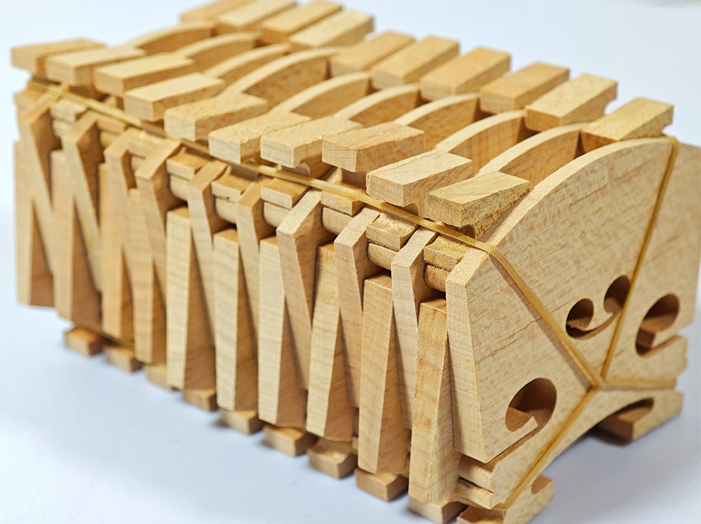 10 Pcs Baroque Style Violin Bridge 4/4 Full Size,Maple Solid Wood Finer Grade Hand-Carved Violin Parts Replacement