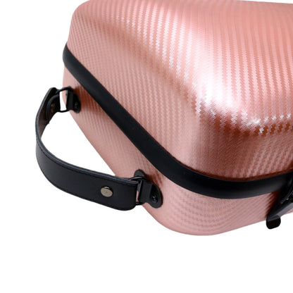 Yinfente Violin Case 4/4 Full Size Carbon Fiber Oblong 4/4 Violin Case with Music Sheet Bag Adjustable Backstrap Hygrometer Lightweight & Portable