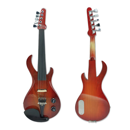 5String Violin 4/4 Electric Violin Guitar Shape Professional Solid Wood Violin with Ebony Fittings