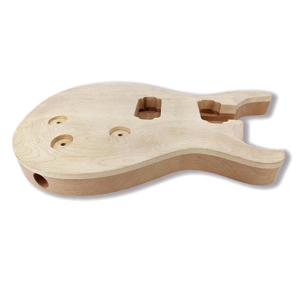Yinfente unfinished Mahogany Maple Wood Raw Guitar Body HH pickup for Electric Guitar DIY