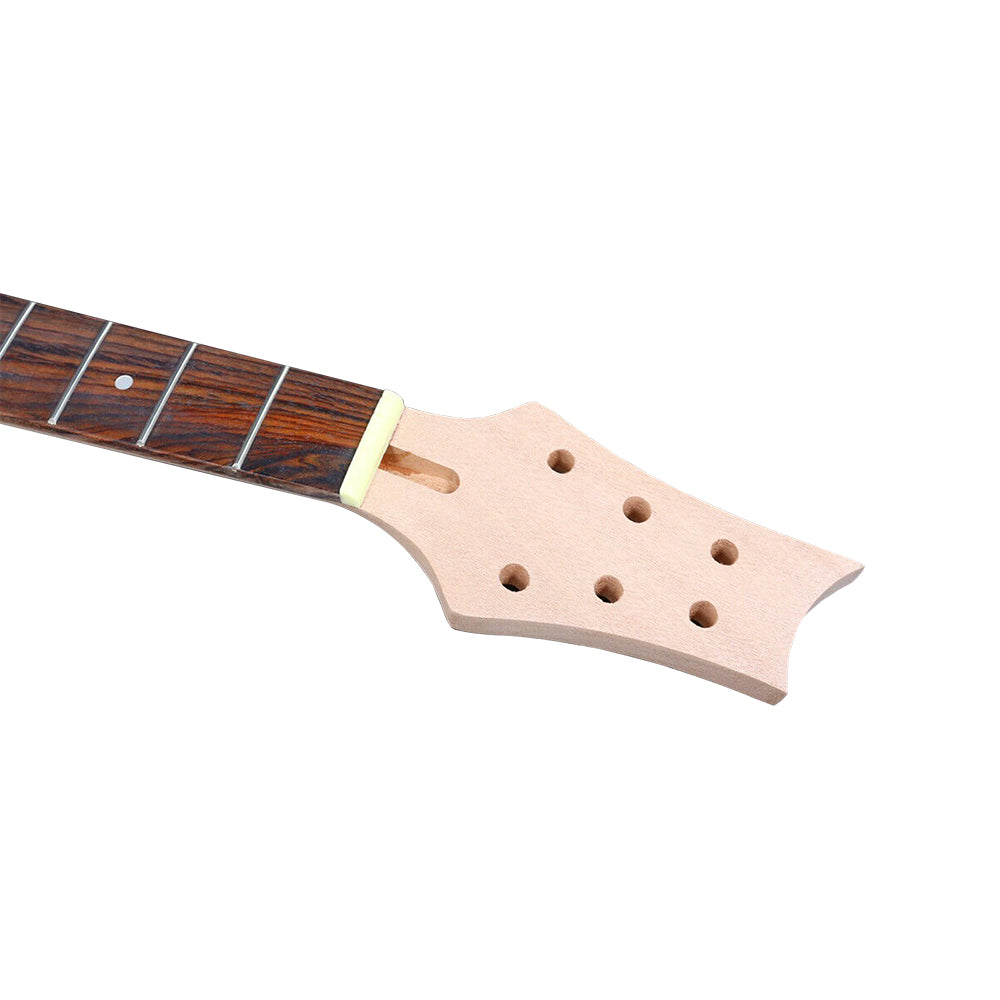 Yinfente 1Set Guitar Kit Guitar Neck 22Fret 24.75Inch Guitar Body Mahogany Maple Cap Dot Inlay Set in DIY