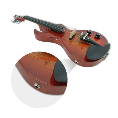 5String Violin 4/4 Electric Violin Guitar Shape Professional Solid Wood Violin with Ebony Fittings