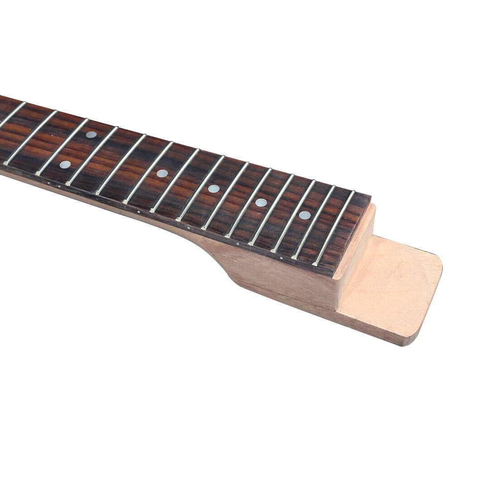 Yinfente 1Set Guitar Kit Guitar Neck 22Fret 24.75Inch Guitar Body Mahogany Maple Cap Dot Inlay Set in DIY