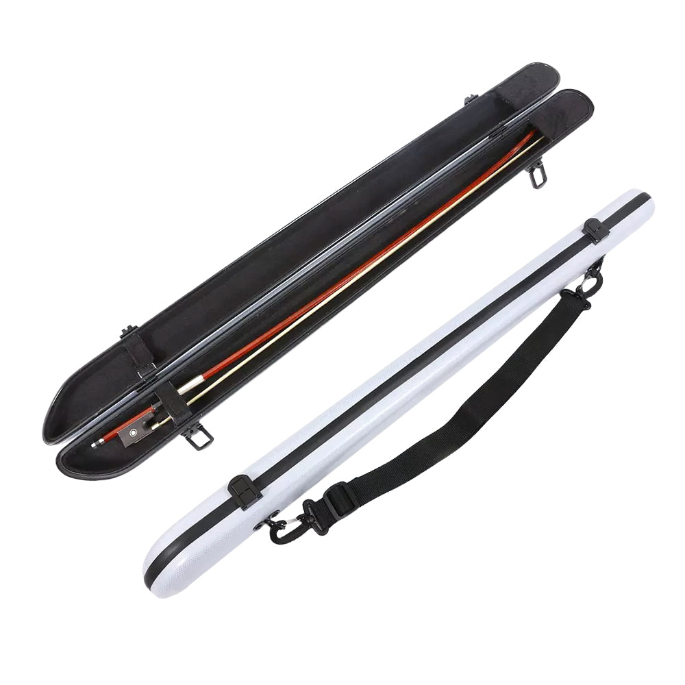 Yinfente violin bow case white bow bag carbon fiber box hold 2pcs violin bows strong light