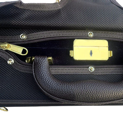 Yinfente Oblong Wooden Double Full Size Violin Case Viola Case for 15-16.5Inch with Adjustable Backstrap Four Bow Holders Thinck Padding