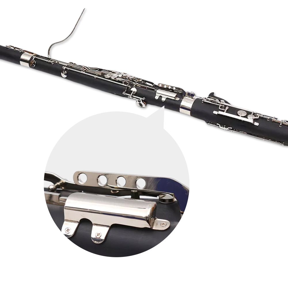 yinfente Ebonite Wood Bassoon C Key 26 Keys Woodwind Instrument with Case Accessories