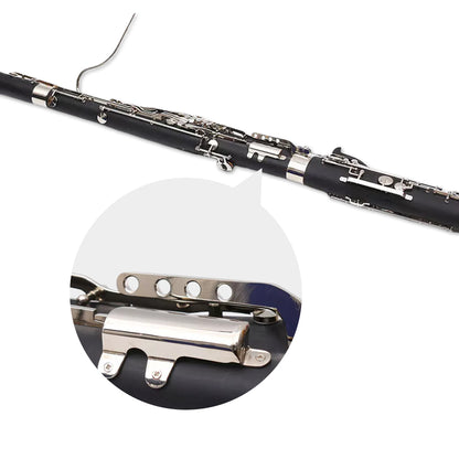 yinfente Ebonite Wood Bassoon C Key 26 Keys Woodwind Instrument with Case Accessories
