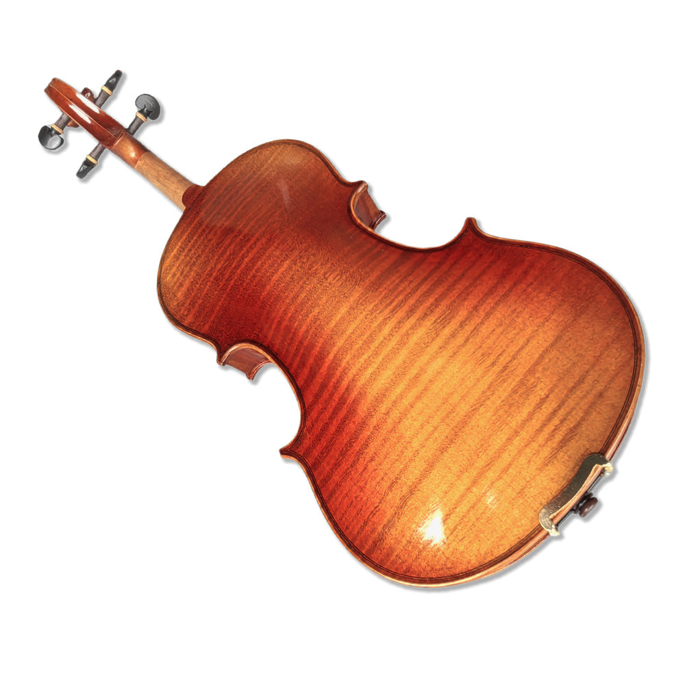 4/4 Full Size Acoustic Violin a Piece of Flame Maple Solid Wood Spruce Top Ebony Fittings 4 String with Case,Bow Handcrafted for Beginner