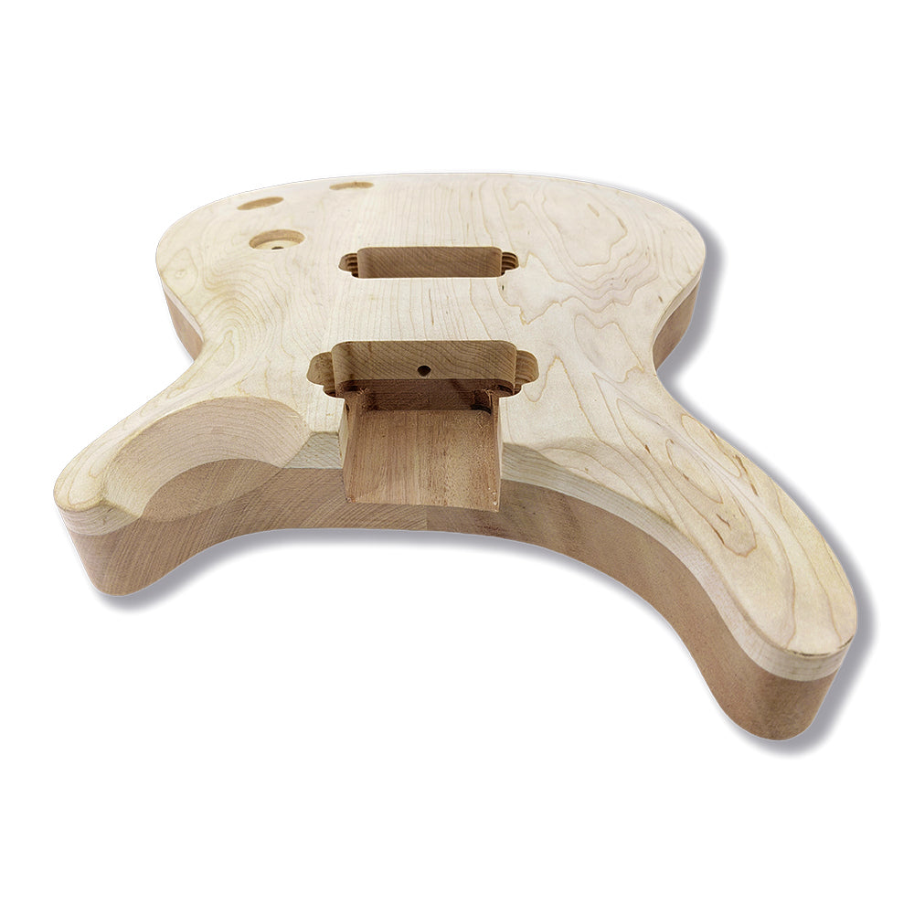 Yinfente unfinished Mahogany Maple Wood Raw Guitar Body HH pickup for Electric Guitar DIY