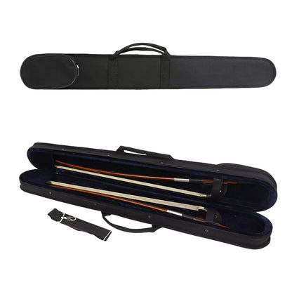 Yinfente Upright Double Bass Bow Case String Bass Box for German Bow French Style Carry 2Pcs Bass Bow Bag with Strap