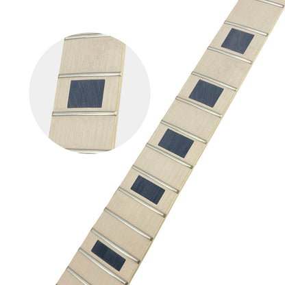 Yinfente New Electric Guitar Neck 22fret 25.5inch Flying V Style Binding Head Maple guitar neck Block Inlay
