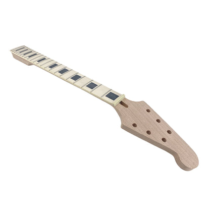 Yinfente New Electric Guitar Neck 22fret 25.5inch Flying V Style Binding Head Maple guitar neck Block Inlay
