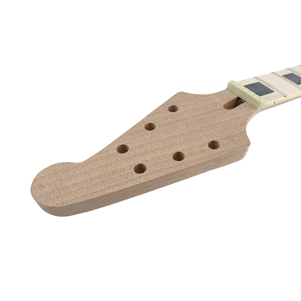 Yinfente New Electric Guitar Neck 22fret 25.5inch Flying V Style Binding Head Maple guitar neck Block Inlay