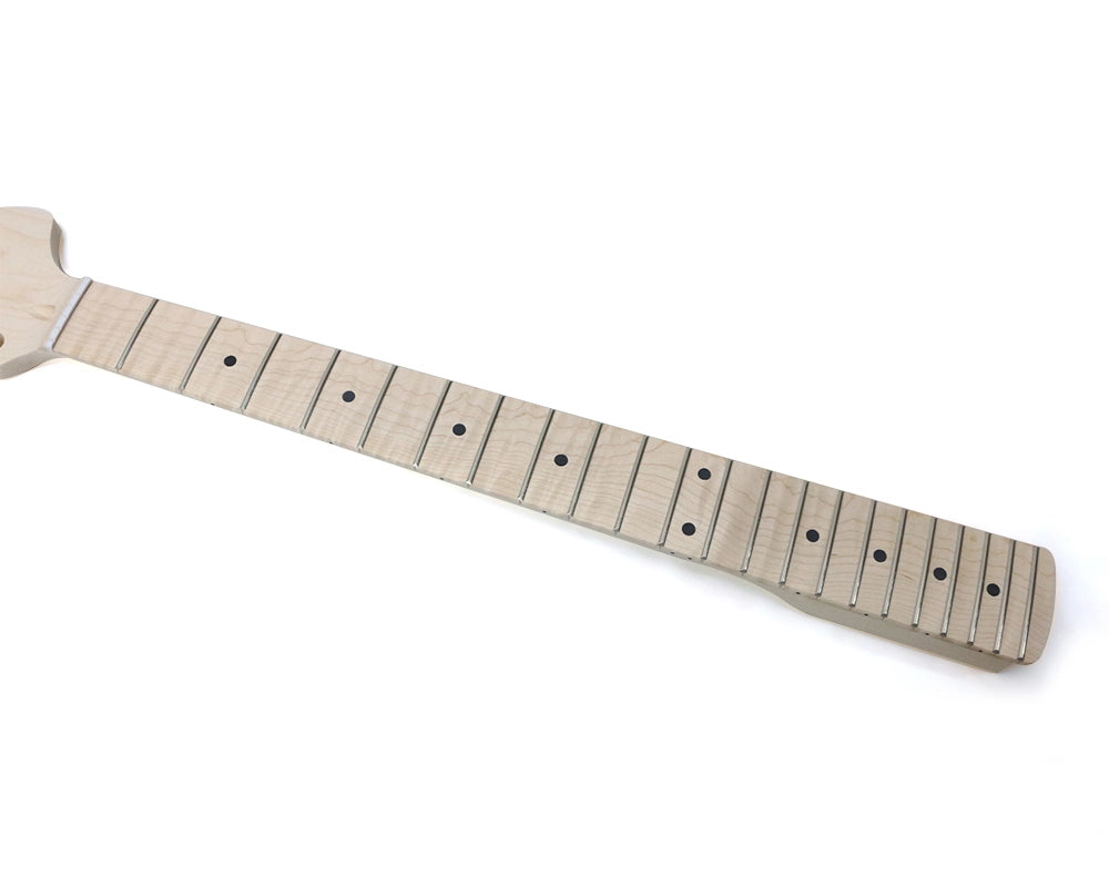 Yinfente New electric guitar neck 22fret 25.5inch flame Maple wood neck with dot inlay for Fender ST guitar