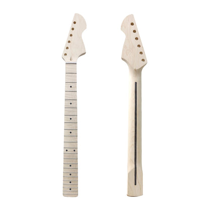Yinfente New electric guitar neck 22fret 25.5inch flame Maple wood neck with dot inlay for Fender ST guitar