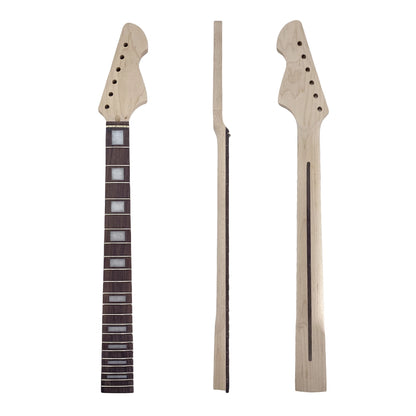 Yinfente Unfinished Maple Guitar neck 22Fret 24.75inch Rosewood Fretboard Block Inlay