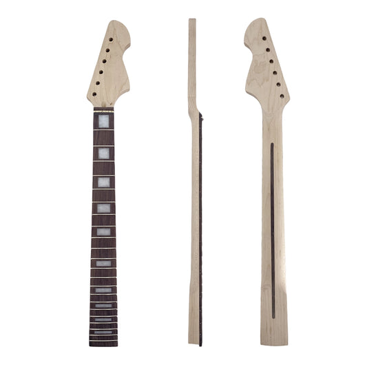 Yinfente Unfinished Maple Guitar neck 22Fret 24.75inch Rosewood Fretboard Block Inlay