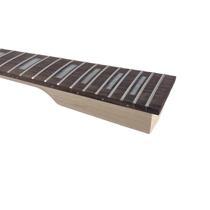 Yinfente Unfinished Maple Guitar neck 22Fret 24.75inch Rosewood Fretboard Block Inlay