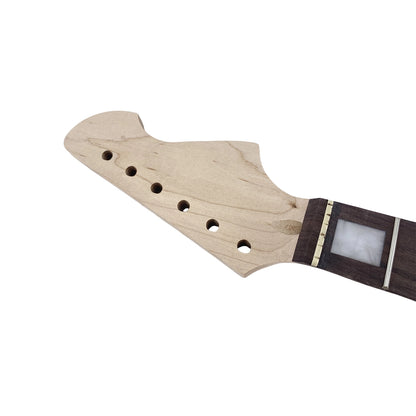 Yinfente Unfinished Maple Guitar neck 22Fret 24.75inch Rosewood Fretboard Block Inlay