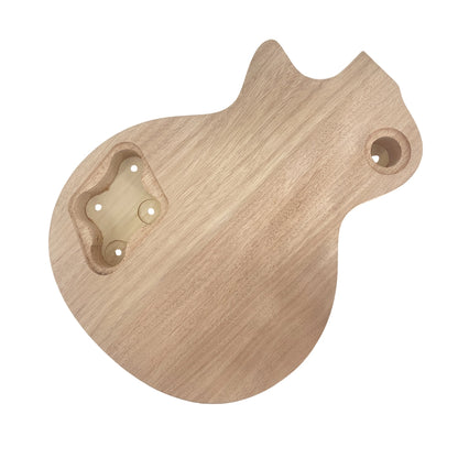 Yinfente Unfinished guitar body DIY electric Guitar Mahogany Flame Maple Bolt on with Binding
