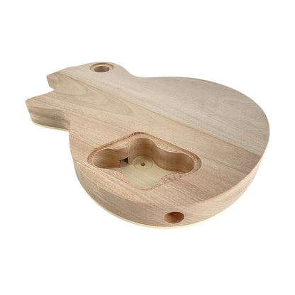 Yinfente Unfinished guitar body DIY electric Guitar Mahogany Flame Maple Bolt on with Binding