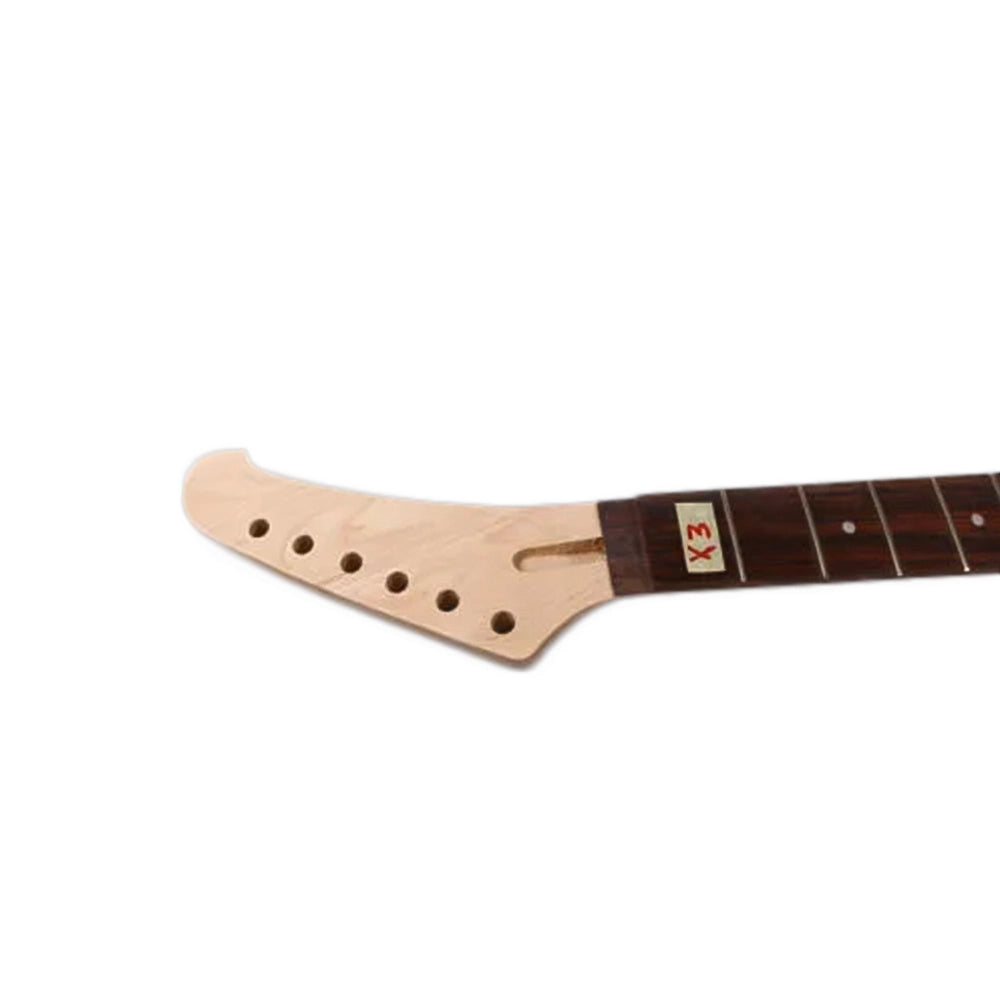 Yinfente Guitar Neck 22Fret 25.5inch Maple Rosewood Fretboard Dot Inlay Bolt on Heel