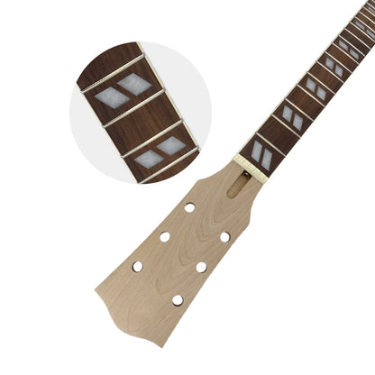 Yinfente New Guitar Neck 22 Fret 24.75 Inch Maple Rosewood Fretboard Bolt on with binding for Unfinished DIY