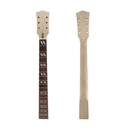 Yinfente New Guitar Neck 22 Fret 24.75 Inch Maple Rosewood Fretboard Bolt on with binding for Unfinished DIY