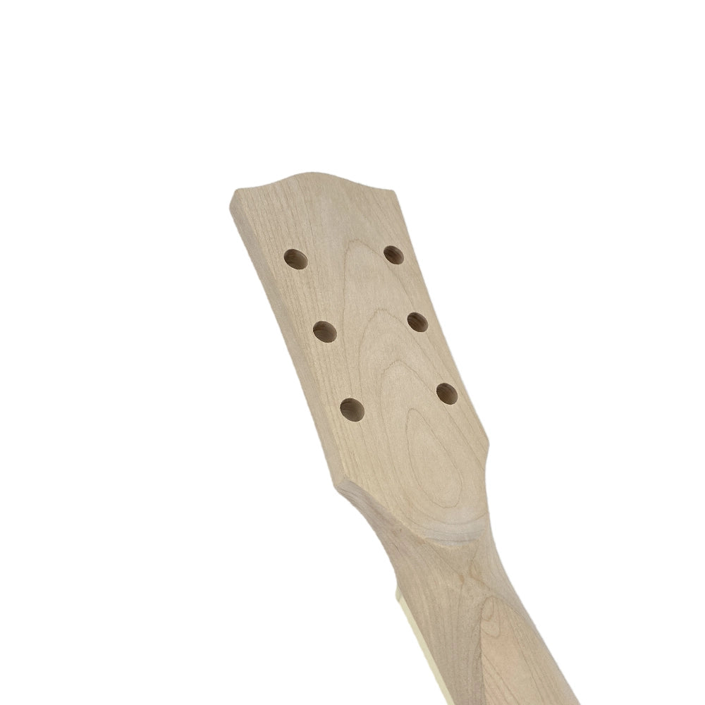 Yinfente New Guitar Neck 22 Fret 24.75 Inch Maple Rosewood Fretboard Bolt on with binding for Unfinished DIY