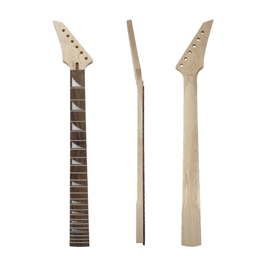 Yinfente New Reverse 24fret Guitar Neck Maple 25.5inch Rosewood Fretboard Bolt On Heel
