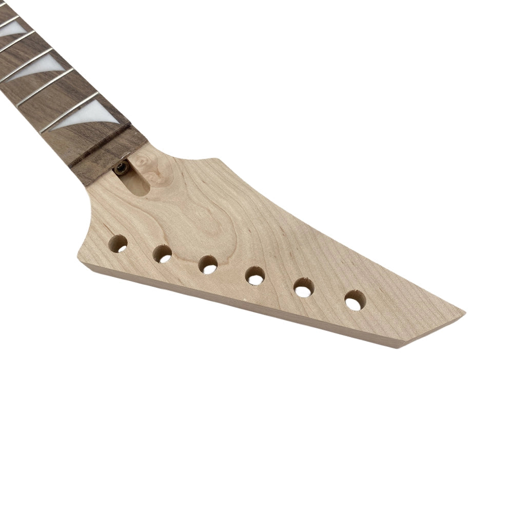 Yinfente New Reverse 24fret Guitar Neck Maple 25.5inch Rosewood Fretboard Bolt On Heel
