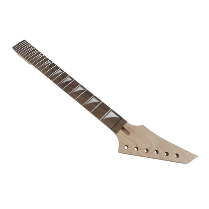 Yinfente New Reverse 24fret Guitar Neck Maple 25.5inch Rosewood Fretboard Bolt On Heel