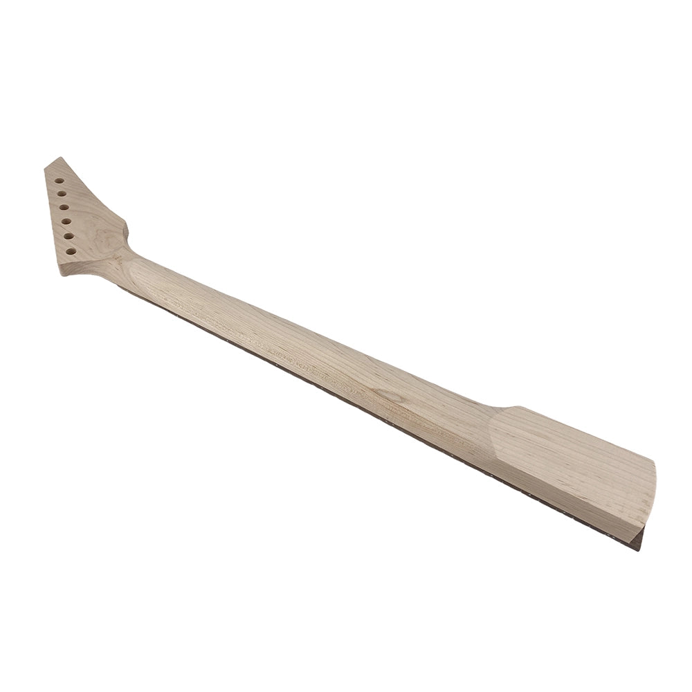 Yinfente New Reverse 24fret Guitar Neck Maple 25.5inch Rosewood Fretboard Bolt On Heel