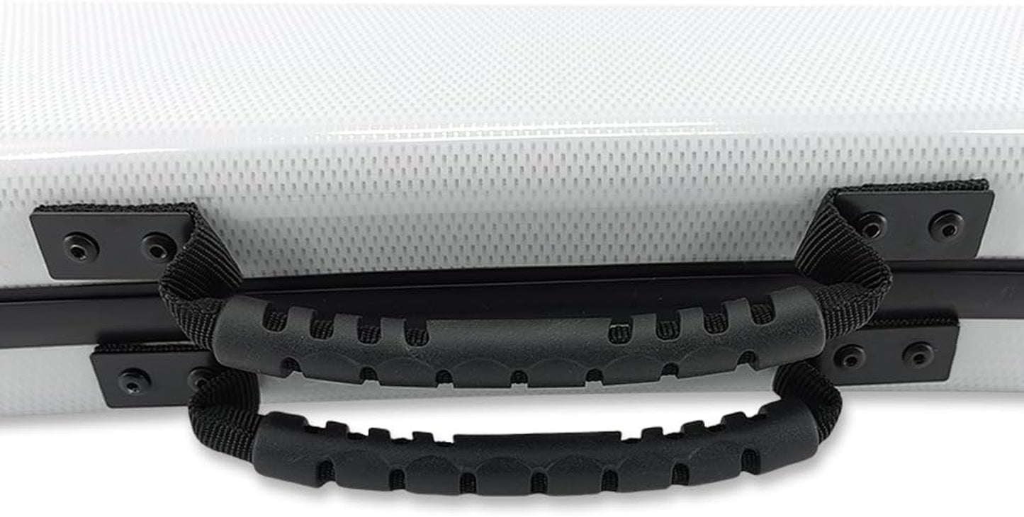 Carbon Fiber Upright Bass Bow Case for Geman French Double Bass Bow Hold 2Pcs Bows Hard Bow Case White