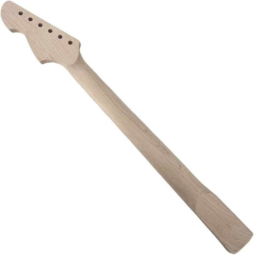 DIY Electric Guitar Neck for Replacement - Maple Fretboard 22 Fret 25.5 Inch without Binding Bolt on Heel Vine Inlay