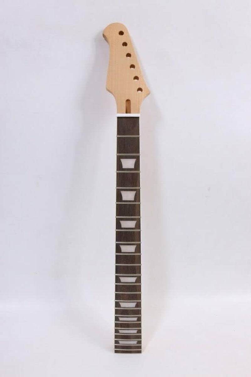 22Fret Guitar Neck 24.75Inch Scale Electric Guitar Necks Made by Mahogany Wood Glue Rosewood Gutiar Fretboard Bolt on Left Hand Guitar Necks DIY Guitar Project