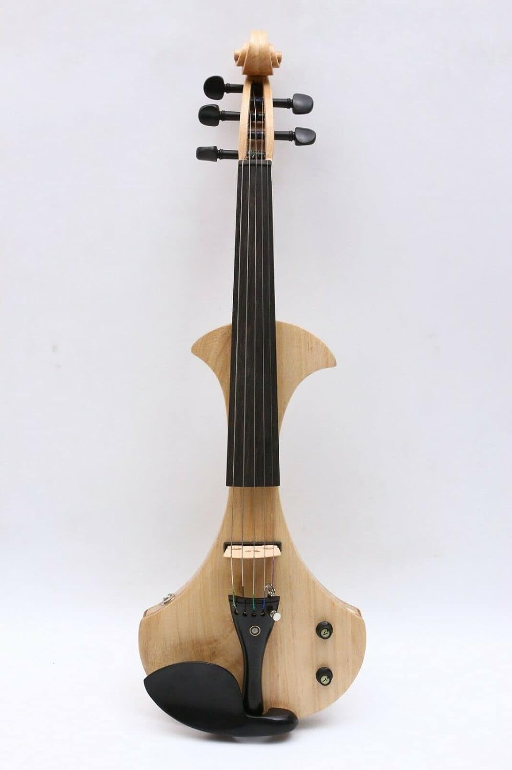 New 5String Electric Violin 4/4 Full Size Violin Guitar Shape Solid Wood Ebony Wood Violin Fittings Big Jack Free Violin Case Bow Clear Coat