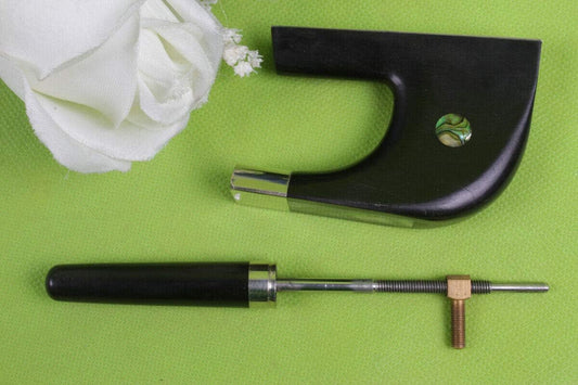 1Set 3/4 Upright Bass Bow Frog Screw German Bow Tip High Handle Bow Parts (Germanbow-Frog)