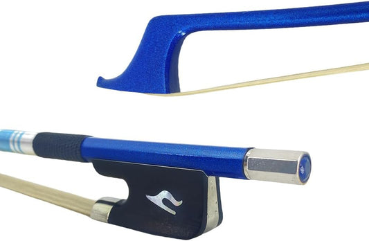 Cello Bow 4/4 Carbon Fiber Lightweight Well Balance Natural Mongolian Stallion Horse Ebony Frog with Nice Inlay Hand Crafted by Professional Master