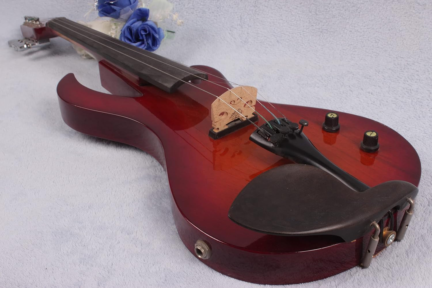 4/4 Violin Metallic Electric Violin Electric Guitar Shape Professional Violin Solid Wood Full Size
