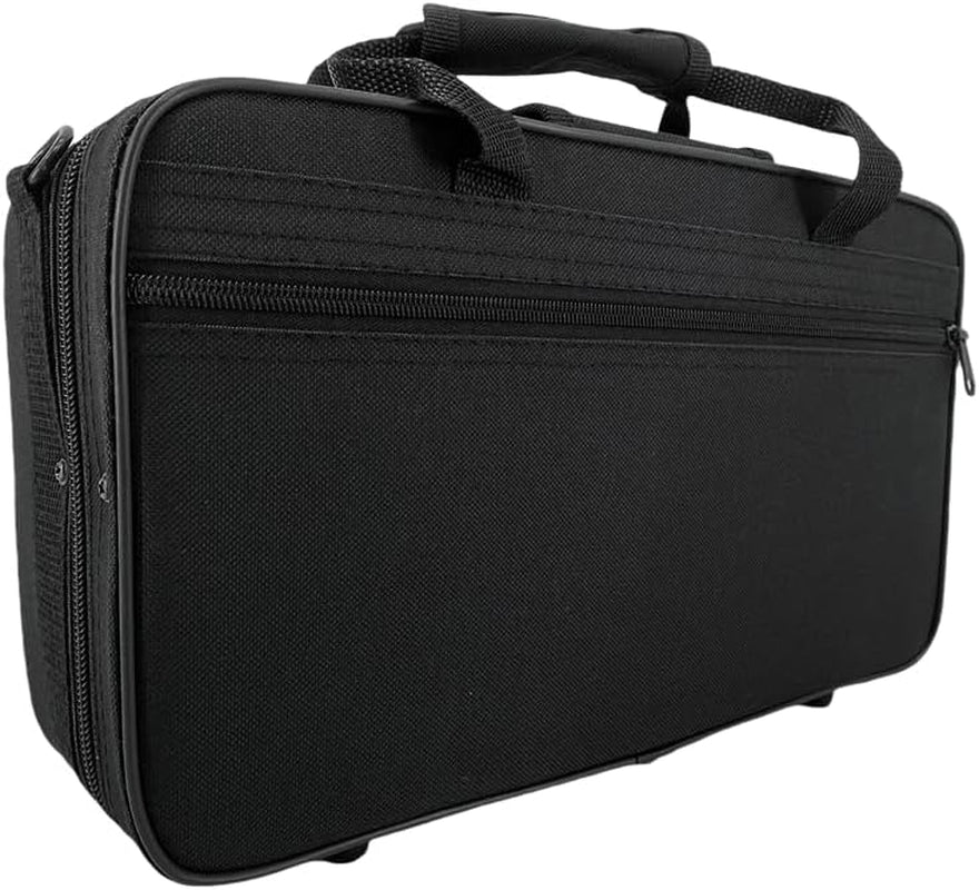 Professional Ebonite Clarinete C Key Clarinet for Beginner Students with 2 Barrels Hard Case Cleaning Kit Mouthpice Cork Grease Gloves