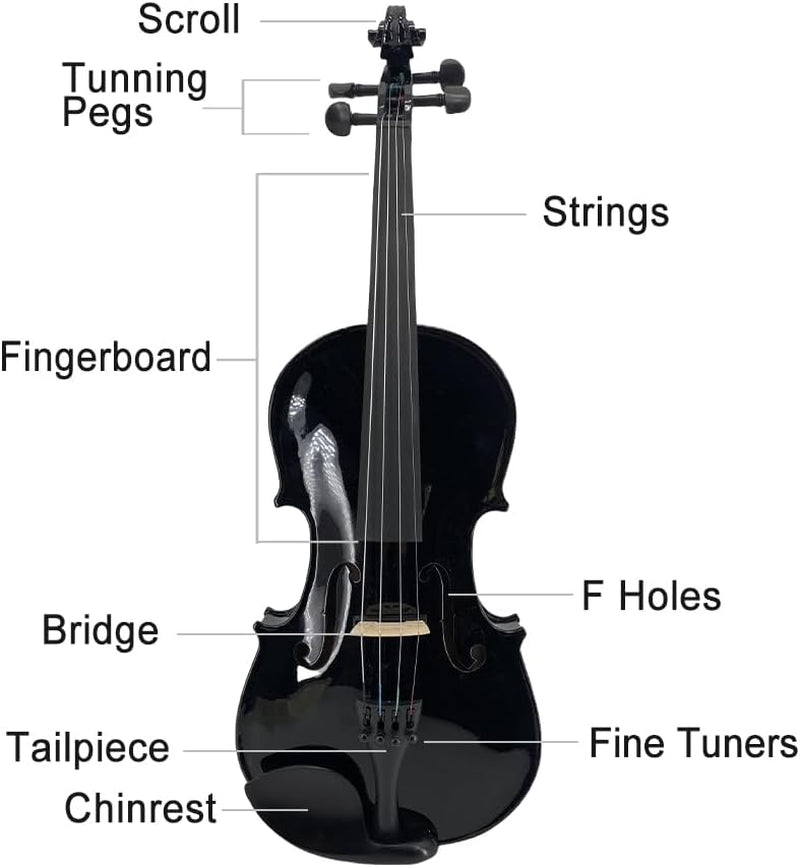 Acoustic Electric Violin 4/4 Full Size Violin Profesional 4 String Maple Spruce for Student,Violin for Beginners with Case,Brazilwood Bow,Cable,Cleaning Cloth,Rosin