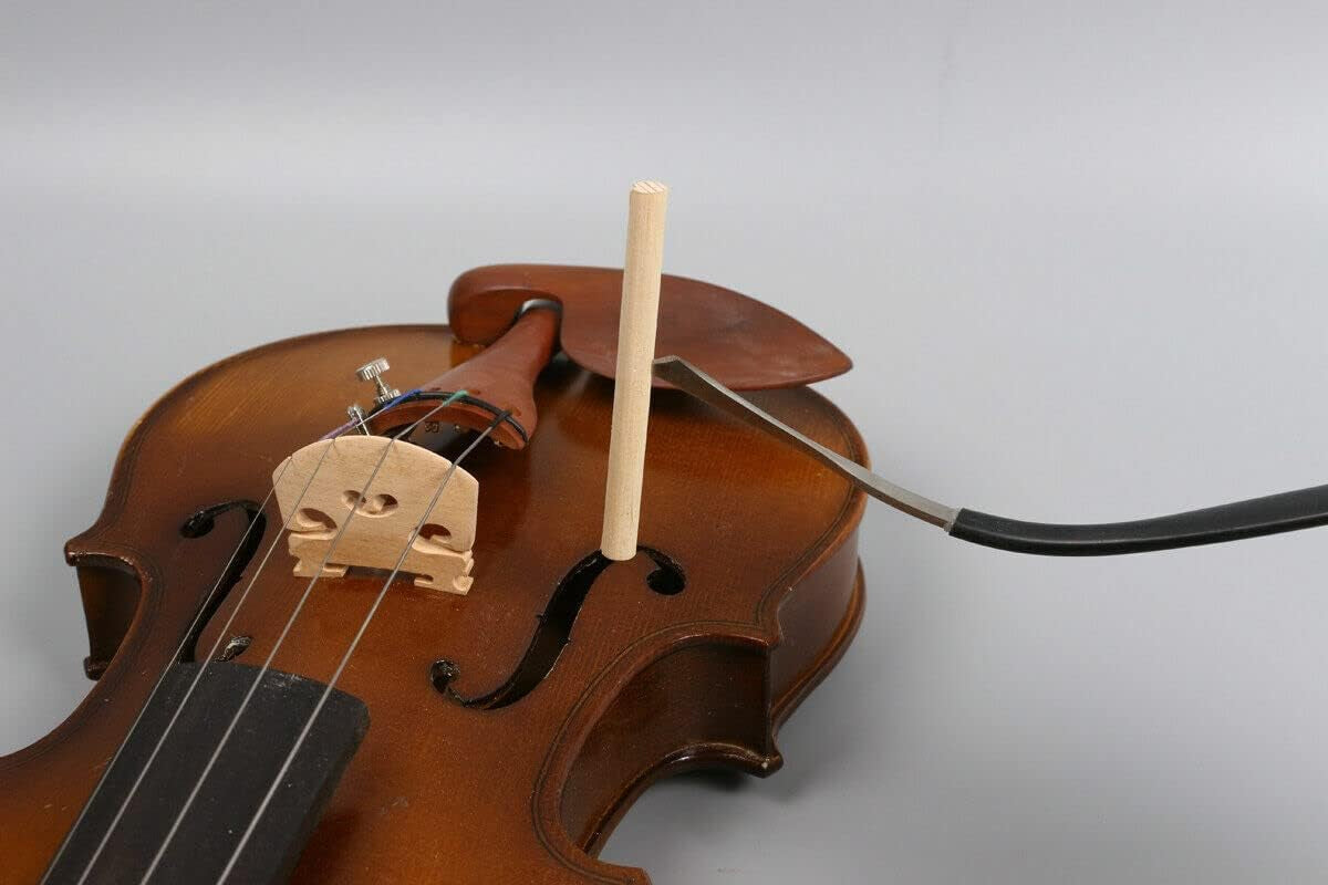 Violin S Style Sound Post Setter,Violin Tool S Violin Column Hook,Stainless Steel with Rubber Handle