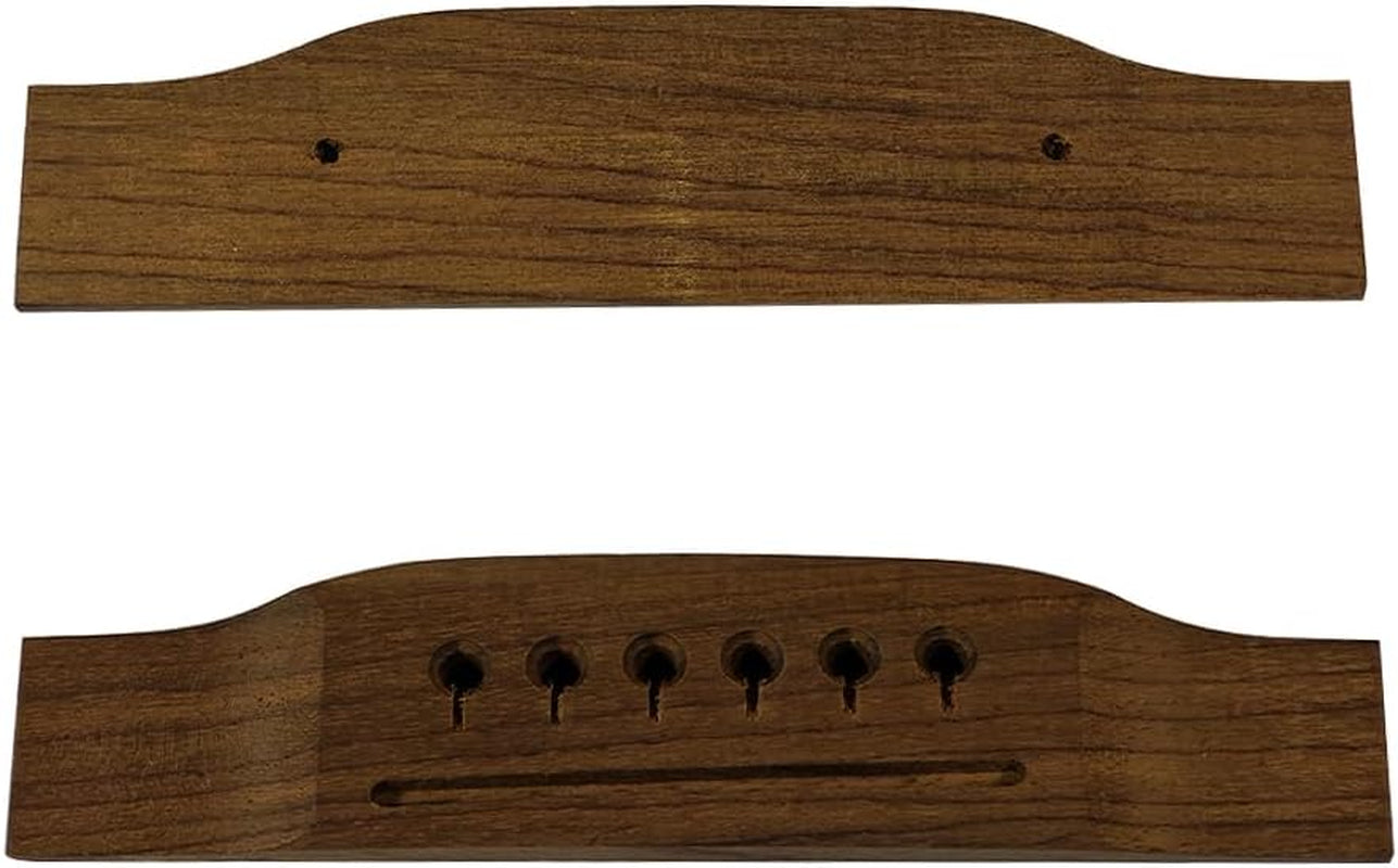 6-String Acoustic Guitar Bridge, String Pins, Guitar Top Nut, Guitar Bottom Nut, Guitar Parts Replacement, Acoustic Guitar Hardware Kit