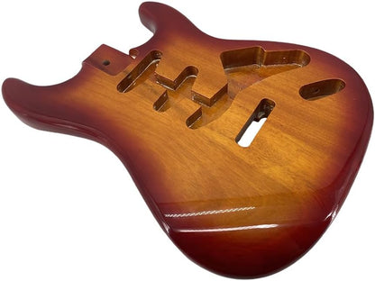 Electric Guitar Body Replacement SSS Style Yellow Painting Mahogany Wood for Guitar