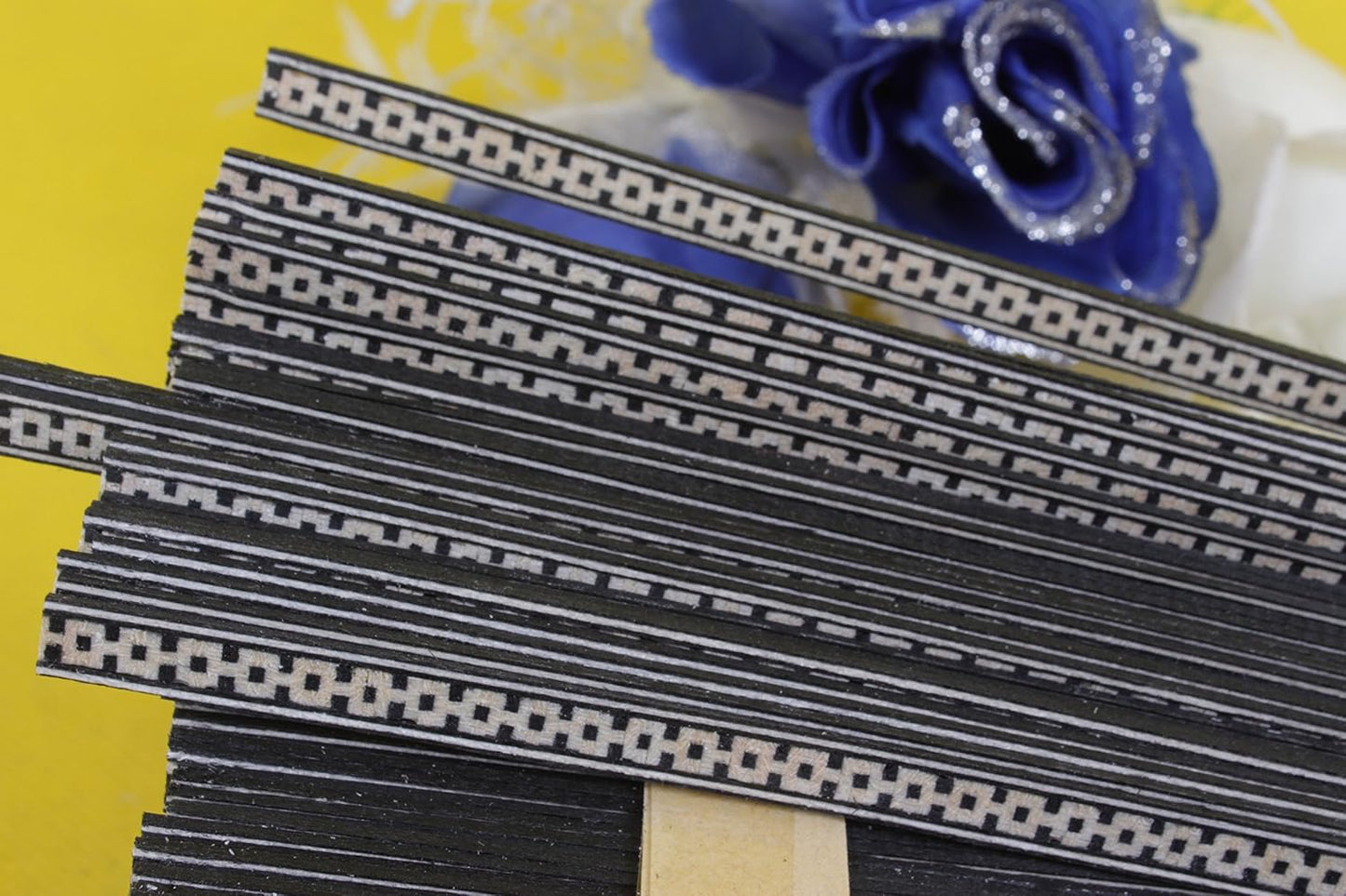 25X Guitar Strip Inlay Guitar LUTHIER FIGURED PURFLING GUITAR Body BINDING Wood 640X6X1.0Mm #58