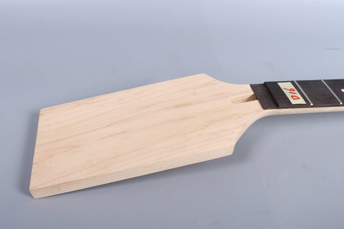 7String Guitar Neck 24Fret 25.5Inch Maple Wood with Rosewood Guitar Fretboard Wide Neck Paddle Head DIY Guitar Dot Inlay