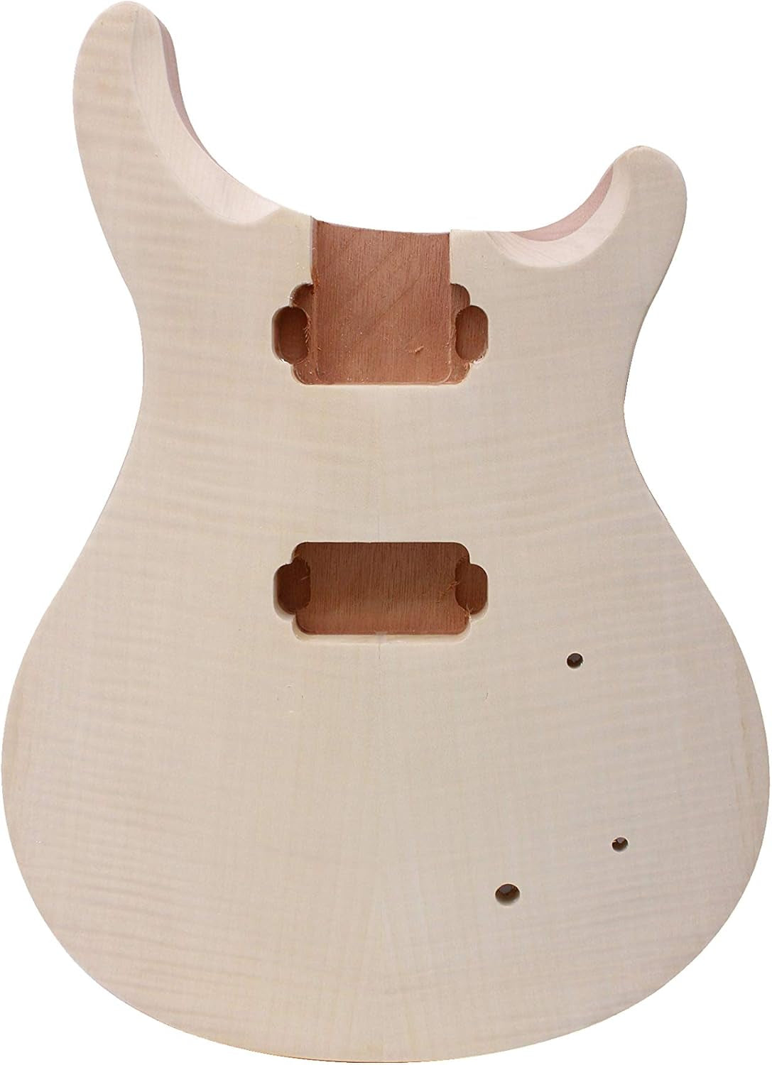 Electric Guitar Body Mahogany Maple Wood for Electric Guitar Replacement Set in Style Flame Maple Cap HH Pickups Holes